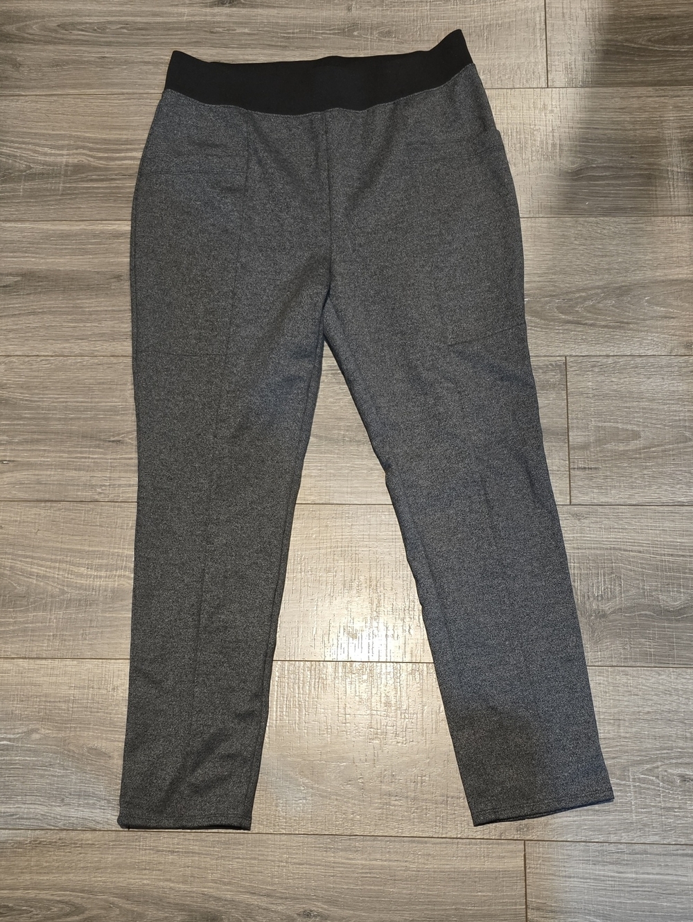 Banana Republic Gray Knit Joggers with Black Waistband